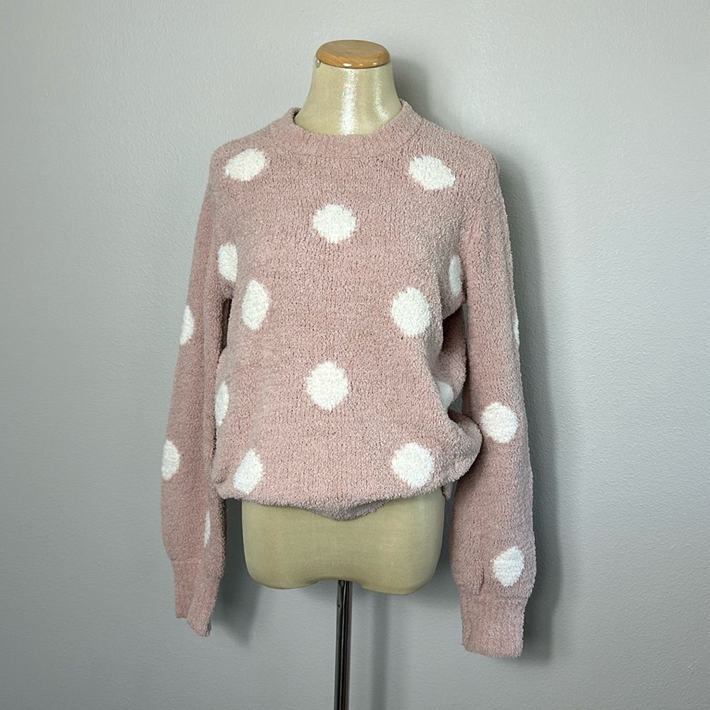 Marled polka dot sweater